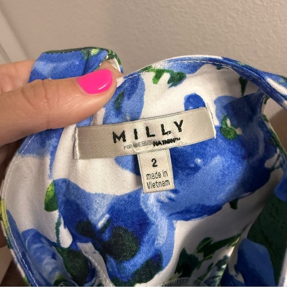 Milly Fit & Flare Floral Dress Size 2 - Picture 4 of 4